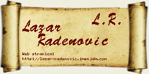 Lazar Radenović vizit kartica
